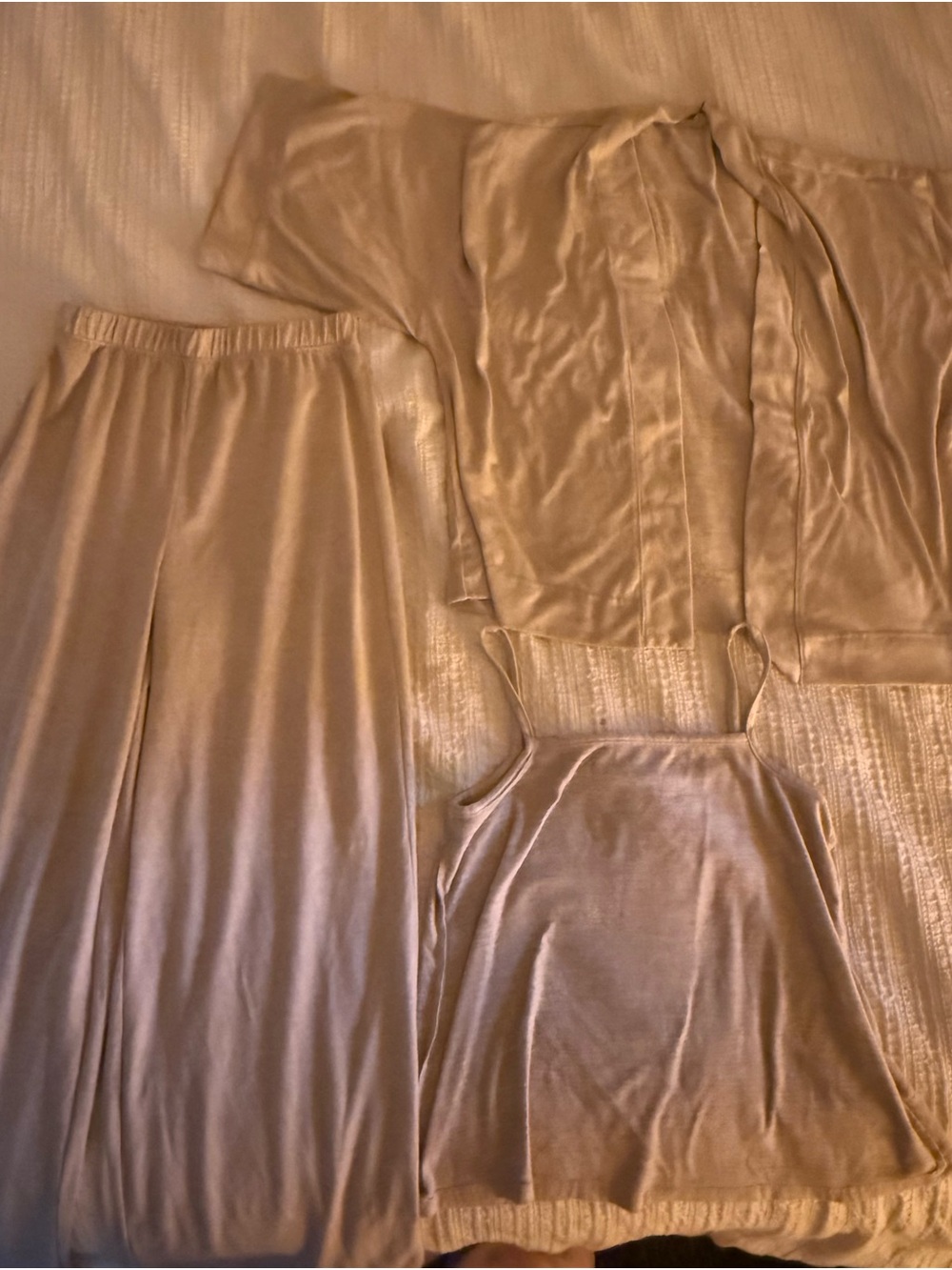 Lemon Soft Taupe Lounge Top and Cami Set XS